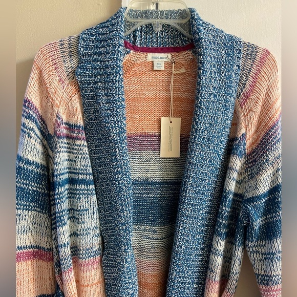 Sundance Hayden sweater cardigan silk blend belted open front XL‎ Petite NWT - Picture 4 of 9